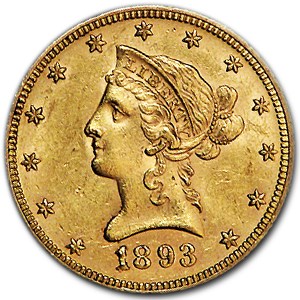 1893 $10 Liberty Gold Eagle AU 1893 $10 Liberty Gold Eagle AU