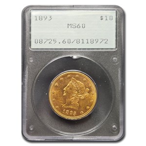 Buy 1893 $10 Liberty Gold Eagle MS-60 PCGS (Rattler) | APMEX