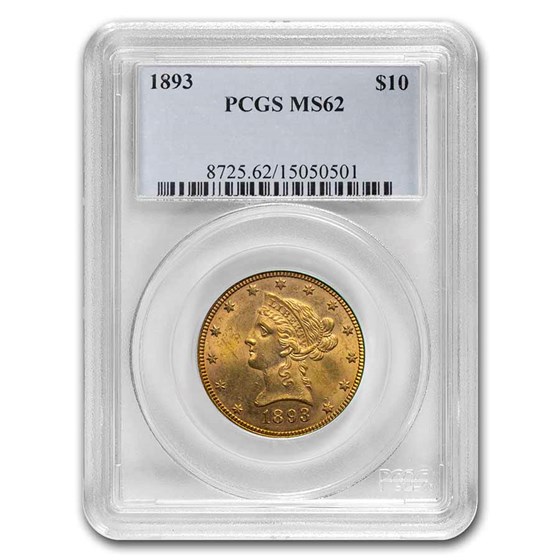 1893 $10 Liberty Gold Eagle MS-62 PCGS 1893 $10 Liberty Gold Eagle MS-62 PCGS