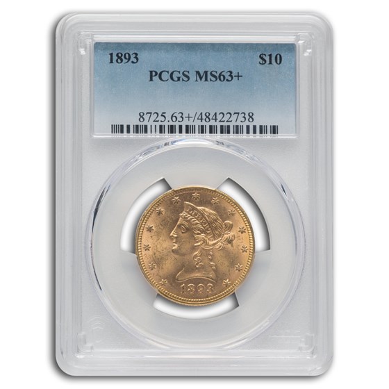 1893 $10 Liberty Gold Eagle MS-63+ PCGS 1893 $10 Liberty Gold Eagle MS-63+ PCGS