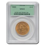 1893 $10 Liberty Gold Eagle MS-63 PCGS