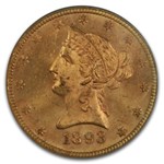 1893 $10 Liberty Gold Eagle MS-64 PCGS