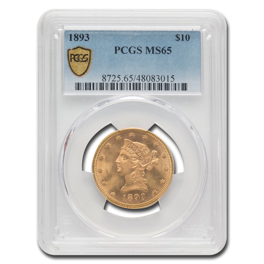 1893 $10 Liberty Gold Eagle MS-65 PCGS