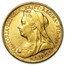 1893-1901 Australia Gold Sovereign Victoria Veil Head Avg Circ