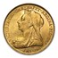 1893-1901 Great Britain Gold Half Sov. Victoria Veil Head BU