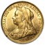 1893-1901 Great Britain Gold Sovereign Victoria Veil Head BU