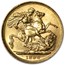1893-1901 Great Britain Gold Sovereign Victoria Veil Head BU