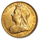1893-1901-P Australia Gold Sovereign Victoria Veil Head BU