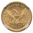 1893 $2.50 Liberty Gold Quarter Eagle MS-62 NGC