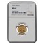 1893 $2.50 Liberty Gold Quarter Eagle MS-62 NGC