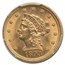 1893 $2.50 Liberty Gold Quarter Eagle MS-62 PCGS