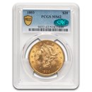 1893 $20 Liberty Gold Double Eagle MS-62 PCGS CAC