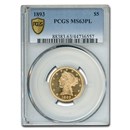 1893 $5 Liberty Gold Half Eagle MS-63 PCGS (PL)