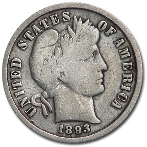 1893 Barber Dime Fine (Details) 1893 Barber Dime Fine (Details)