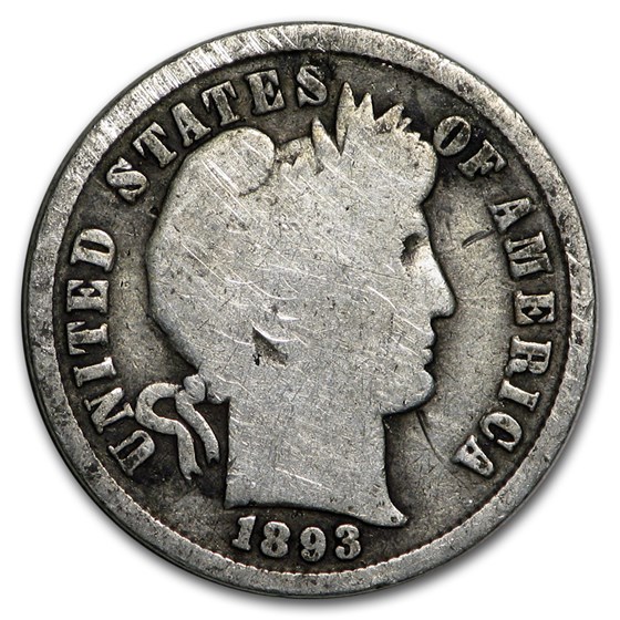1893 Barber Dime Good 1893 Barber Dime Good