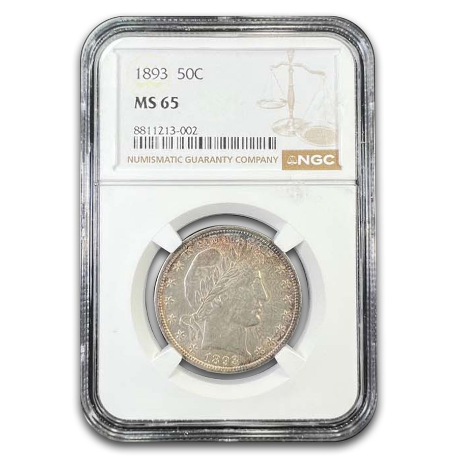 1893 Barber Half Dollar MS-65 NGC