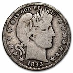 1893 Barber Half Dollar VG