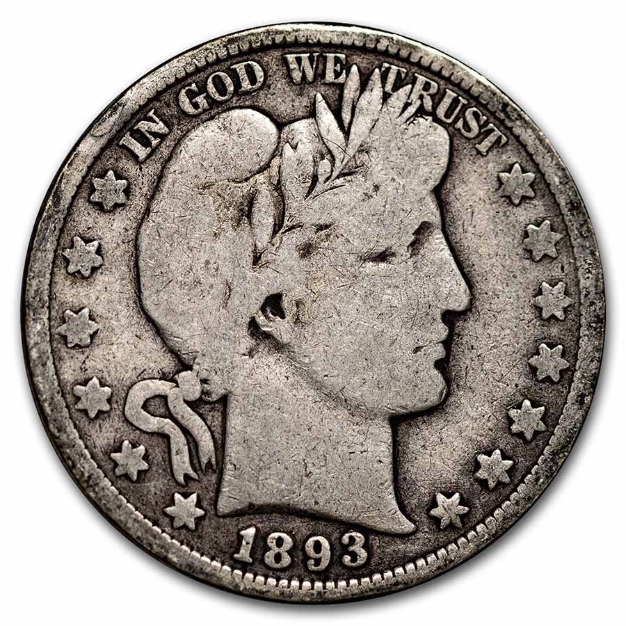 1893 Barber Half Dollar VG