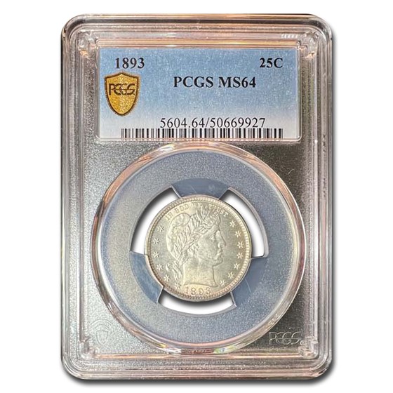 1893 Barber Quarter MS-64 PCGS 1893 Barber Quarter MS-64 PCGS