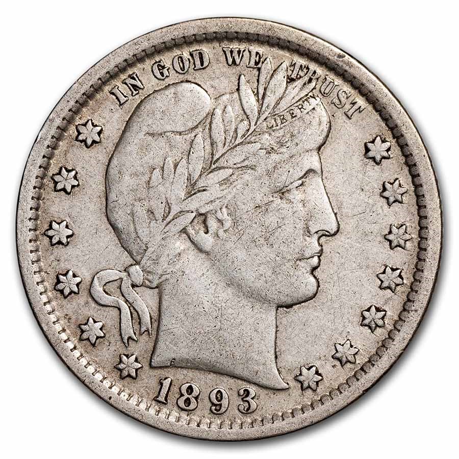1893 Barber Quarter VF