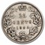 1893 Canada Silver 25 Cents Victoria Fine