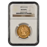 1893-CC $10 Liberty Gold Eagle AU-58 NGC (PL)