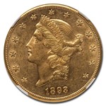 1893-CC $20 Liberty Gold Double Eagle AU-58 NGC
