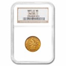 1893-CC $5 Liberty Gold Half Eagle AU-53 NGC