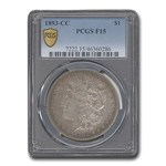 1893-CC Morgan Dollar Fine-15 PCGS