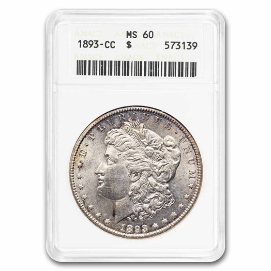 1893-CC Morgan Dollar MS-60 ANACS