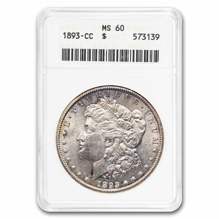 1893-CC Morgan Dollar MS-60 ANACS