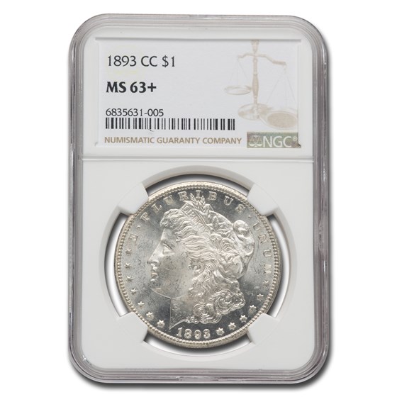 1893-CC Morgan Dollar MS-63+ NGC 1893-CC Morgan Dollar MS-63+ NGC