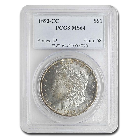 1893-CC Morgan Dollar MS-64 PCGS 1893-CC Morgan Dollar MS-64 PCGS