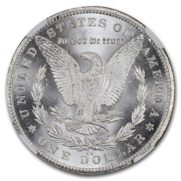 Lot Of 5 Morgan Silver Dollars – 1889-1893 CC, BU Uncirculated, 0.9 Silver