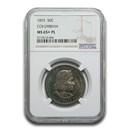 1893 Columbian Expo Half Dollar Commem MS-65+ NGC (PL)
