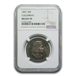 1893 Columbian Expo Half Dollar Commem MS-65+ NGC (PL)