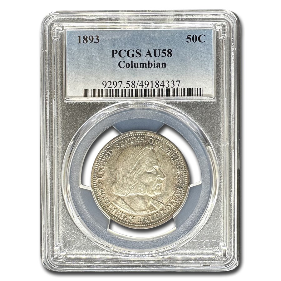 1893 Columbian Expo Half Dollar Expo AU-58 PCGS