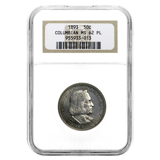 1893 Columbian Expo Half Dollar MS-62 PL NGC 1893 Columbian Expo Half Dollar MS-62 PL NGC