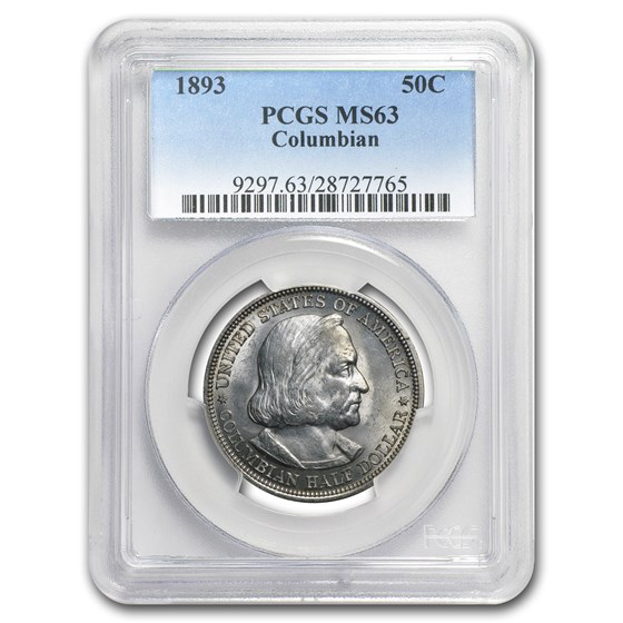 1893 Columbian Expo Half Dollar MS-63 PCGS 1893 Columbian Expo Half Dollar MS-63 PCGS