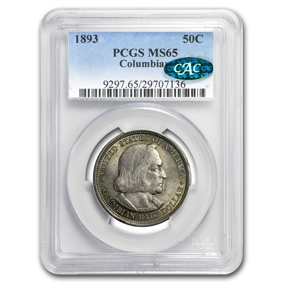 1893 Columbian Expo Half Dollar MS-65 PCGS CAC 1893 Columbian Expo Half Dollar MS-65 PCGS CAC