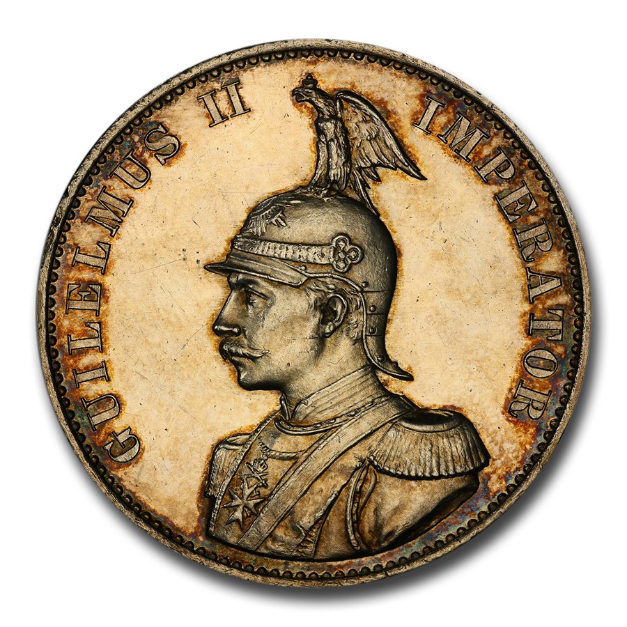 1893 German East Africa Silver 2 Rupien Wilhelm II MS-62 PCGS