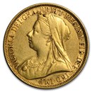 1893 Great Britain Gold Double Sovereign Avg Circ (Cleaned)