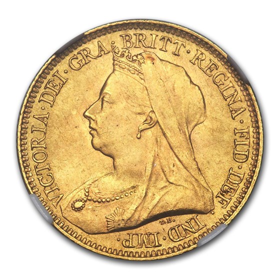 1893 Great Britain Gold Half-Sovereign Victoria MS-65 NGC
