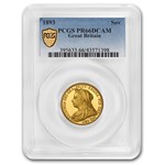 1893 Great Britain Gold Sovereign Victoria PR-66 DCAM PCGS