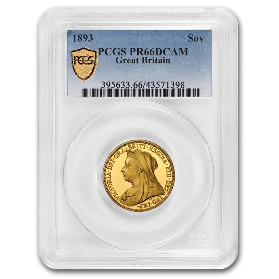 1893 Great Britain Gold Sovereign Victoria PR-66 DCAM PCGS