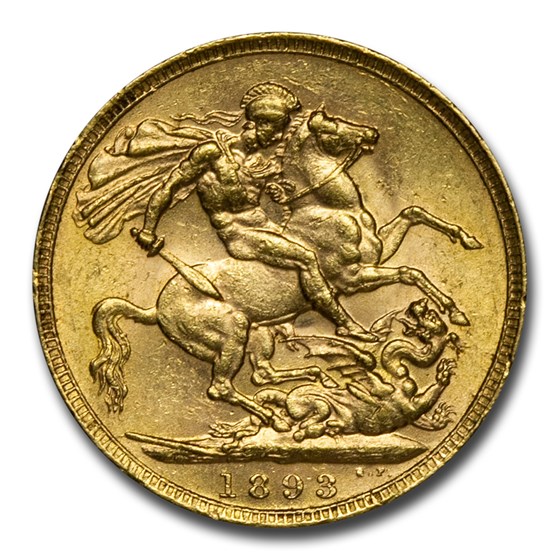 1893 Great Britain Gold Sovereign Victoria Veil BU 1893 Great Britain Gold Sovereign Victoria Veil BU