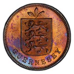 1893 Great Britain Guernsey Double MS-65 PCGS (Red/Brown)