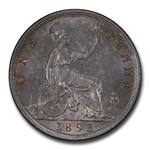 1893 Great Britain Penny Victoria MS-62 PCGS (Brown)