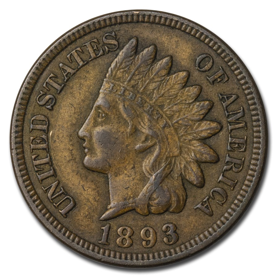 1893 Indian Head Cent AU