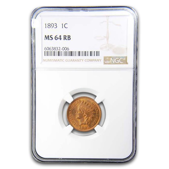 1893 Indian Head Cent MS-64 NGC (Red/Brown) 1893 Indian Head Cent MS-64 NGC (Red/Brown)
